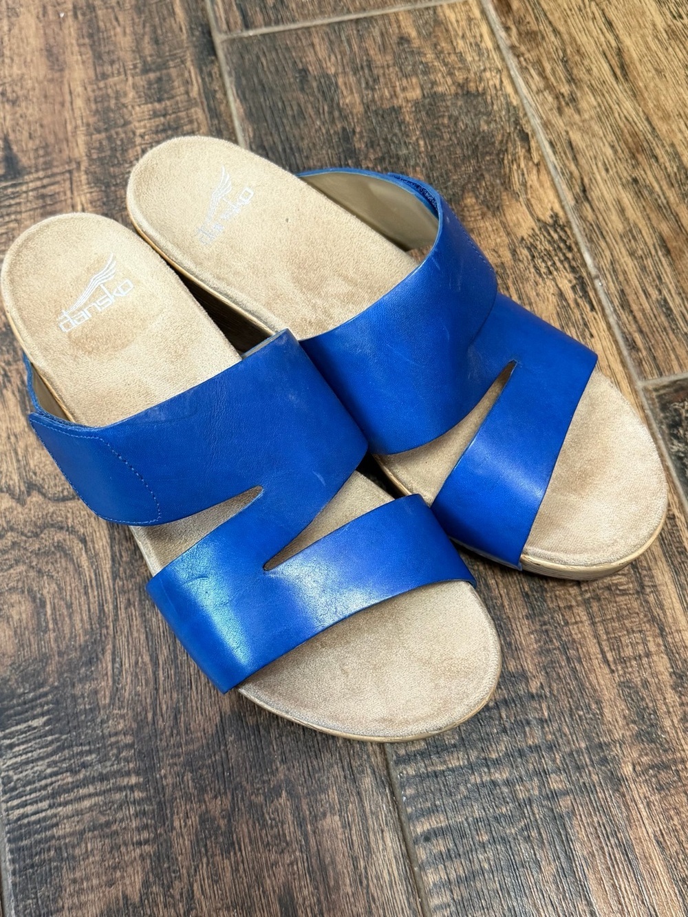 Dansko Womens Navy Blue Lacee Slide Sandals Sz 40